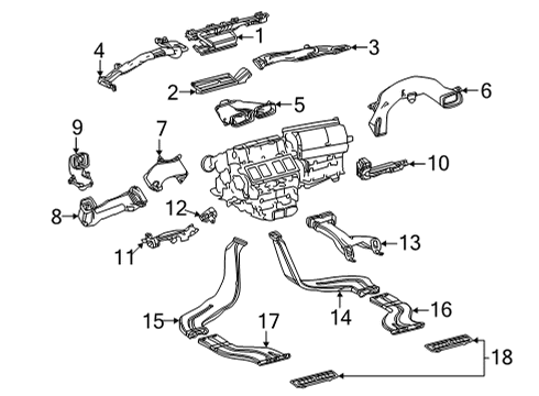2022 Toyota Mirai Ducts Diagram