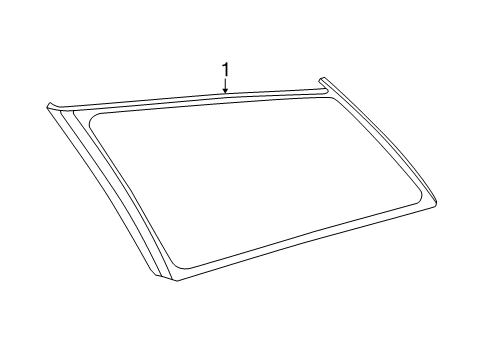 2004 Toyota Matrix Quarter Panel - Glass & Hardware Diagram