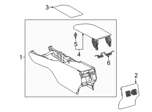 2018 Toyota Camry Center Console Diagram for 58810-33310-A4