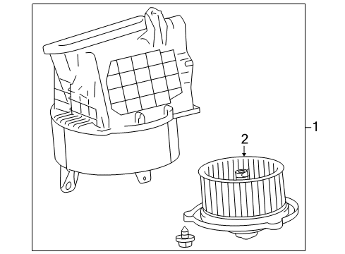 2000 Toyota RAV4 Blower Motor & Fan Diagram