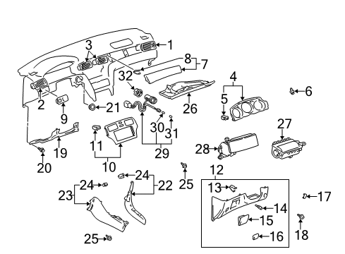 Cap, Position Indicator Lamp Diagram for 90339-04014