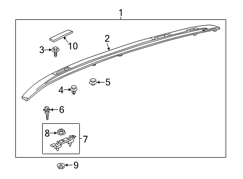2020 Toyota RAV4 Luggage Carrier Diagram 6 - Thumbnail