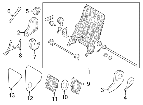2024 Toyota Sequoia Second Row Seats Diagram 6 - Thumbnail