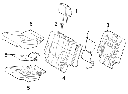 2024 Toyota Sequoia Second Row Seats Diagram 3 - Thumbnail