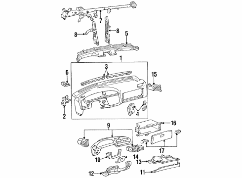 1993 Toyota Camry Instrument Panel Diagram