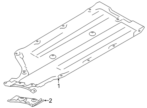 2022 Toyota GR86 Under Cover & Splash Shields Diagram