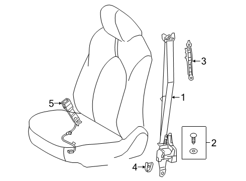 2020 Toyota Avalon Seat Belt Diagram