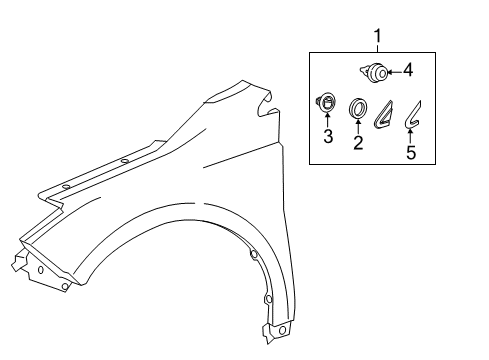 2017 Toyota Avalon Exterior Trim - Fender Diagram