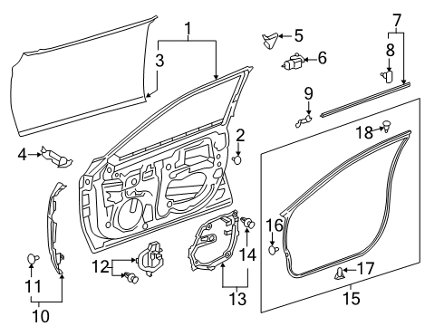 2020 Toyota Avalon Front Door Diagram