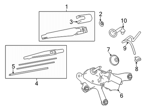 2023 Toyota Corolla Cross Wiper & Washer Components Diagram 1 - Thumbnail