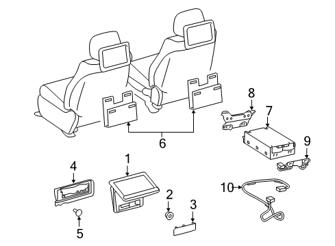 Bracket, Multi-Display Controller Diagram for 86117-60160