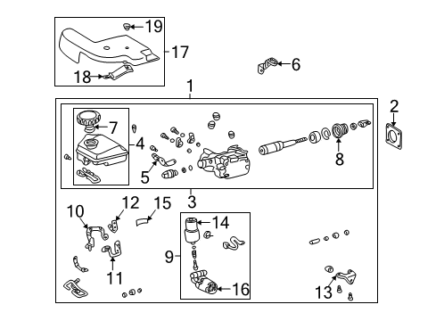 Bracket, Brake Booster Pump Diagram for 47967-30030