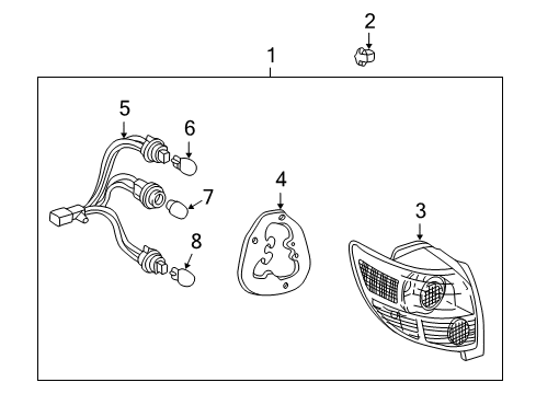 2004 Toyota Matrix Combination Lamps Diagram