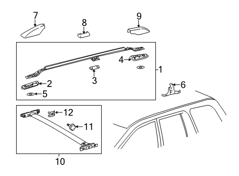 2017 Toyota Land Cruiser Luggage Carrier Diagram