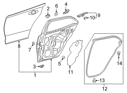 2022 Toyota Corolla Door & Components Diagram 3 - Thumbnail