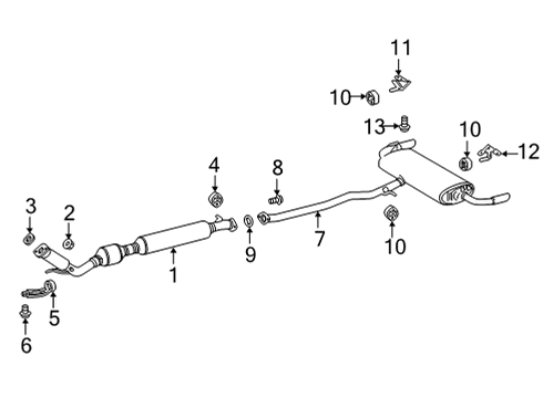 Bracket, Exhaust Pipe Support Diagram for 17572-25040