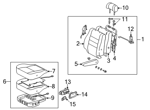 2002 Toyota Sequoia Front Seat Components Diagram