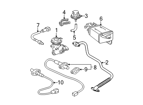 1995 Toyota Tacoma Temperature Sensor Diagram for 89412-35020