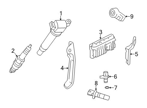 2021 Toyota Avalon Ignition Coil Diagram for 90919-A2009