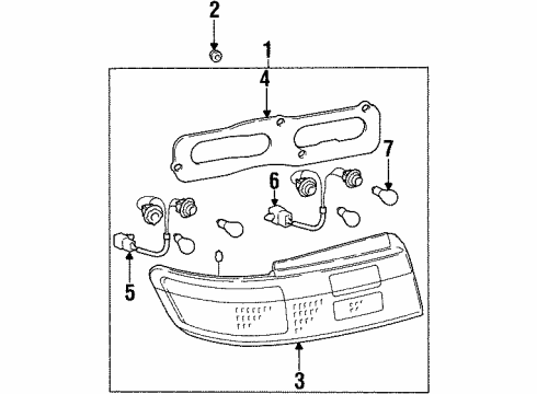 1996 Toyota Paseo Combination Lamps Diagram