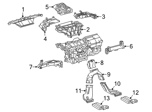 2018 Toyota C-HR Ducts Diagram