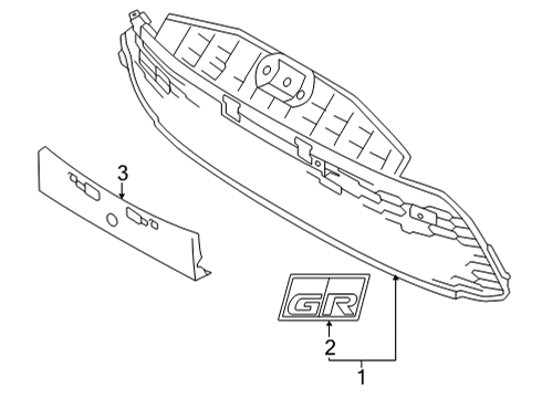 2022 Toyota GR86 Grille & Components Diagram