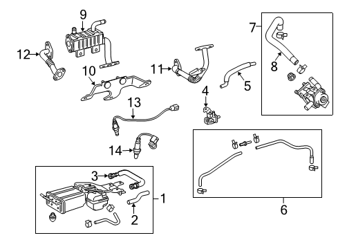 Pipe, EGR Diagram for 25611-31040