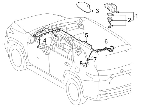 2024 Toyota Sequoia Antenna & Radio Diagram