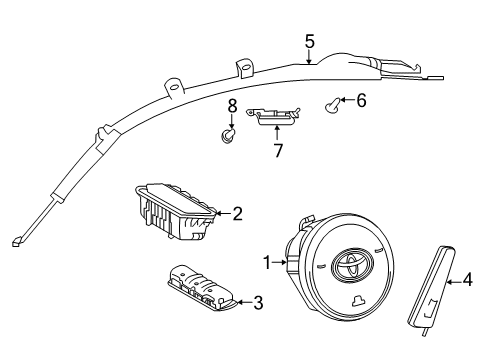 2020 Toyota GR Supra Front Impact Sensor Diagram for 89190-WAA01