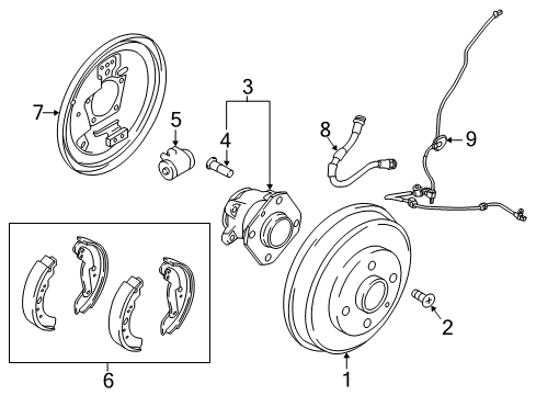 2016 Scion iA Brake Components Diagram