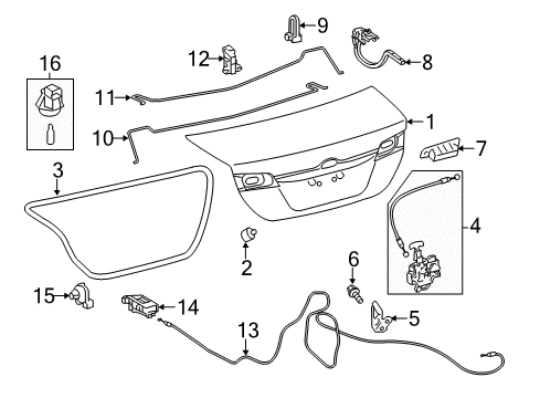 2012 Toyota Camry Trunk Lid Diagram 1 - Thumbnail