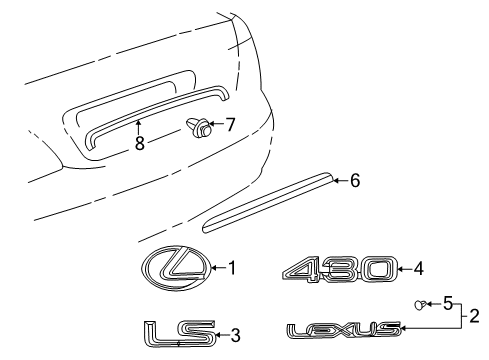 Retainer, Lower Back Finish Panel Diagram for 90467-10077