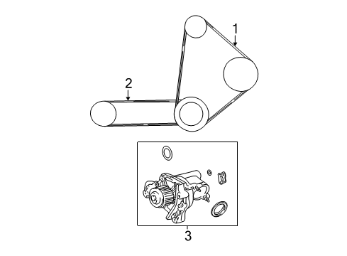 1999 Toyota Solara Belts & Pulleys, Maintenance Diagram 1 - Thumbnail