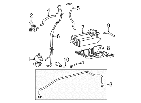2016 Toyota Sienna Lower Oxygen Sensor, Rear Driver Side Diagram for 89465-08150