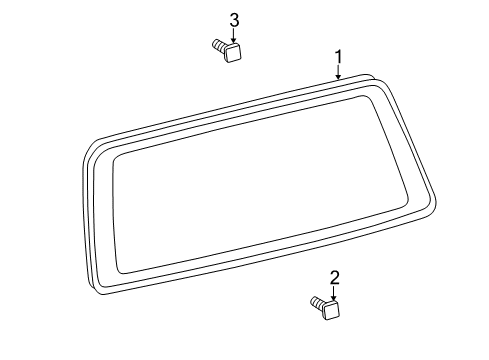 2005 Toyota Land Cruiser Lift Gate - Glass & Hardware Diagram