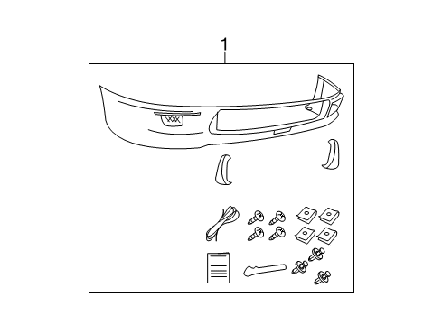 2006 Scion tC Spoiler Diagram