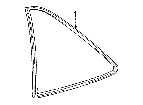 1993 Toyota Paseo Glass & Hardware - Quarter Panel Diagram