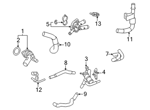 Outlet Sub-Assembly, Water By-Pass Diagram for 16305-25030