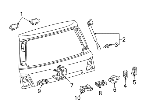 2017 Toyota Land Cruiser Lift Gate Diagram