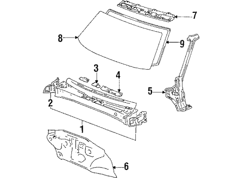 1985 Toyota Corolla Dash Panel Diagram for 55101-12721