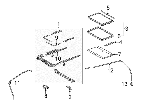 2020 Toyota Sienna Sunroof Diagram