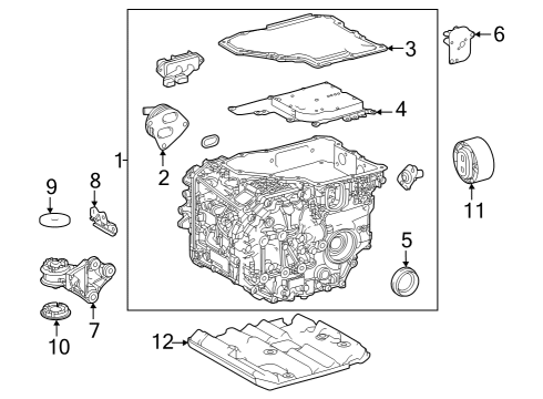 2023 Toyota bZ4X Sensor Sub-Assembly, Height Control, Rear Driver Side Diagram for 89408-0R011
