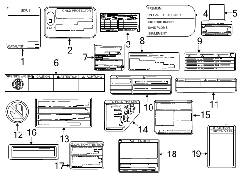 Label, Cooler Service Caution Diagram for 88723-60300
