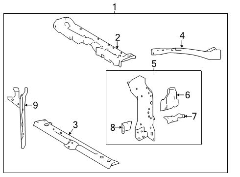 2020 Toyota Corolla Radiator Support Diagram 3 - Thumbnail