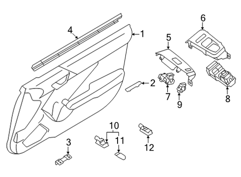 2022 Toyota GR86 Interior Trim - Door Diagram