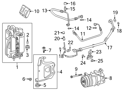 2022 Toyota GR Supra Compressor Diagram for 88310-WAA02