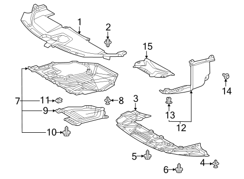 2023 Toyota Prius Splash Shields Diagram 1 - Thumbnail