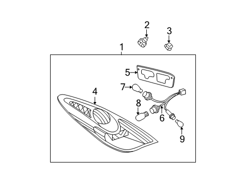 2004 Toyota Solara Rear Lamps - Combination Lamps Diagram