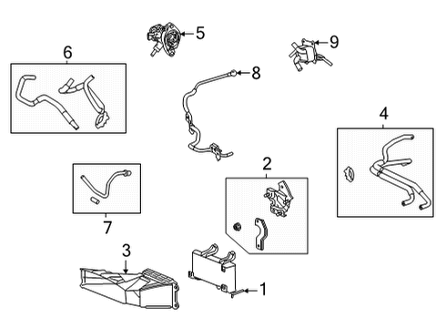 2023 Toyota Highlander Transmission Cooler Diagram for 32910-0E080