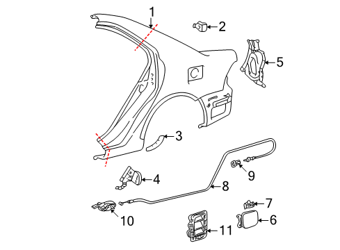 2007 Toyota Corolla Fuel Door Diagram